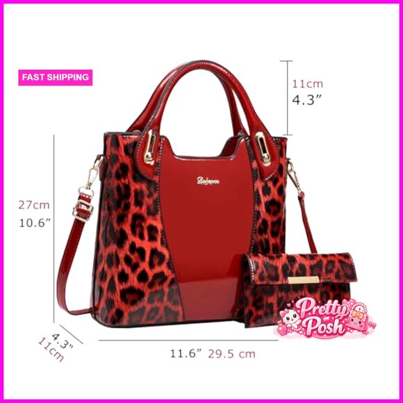 Leather Tote Bag with Zipper Closure, Adjustable Strap, Medium Size - Picture 5 of 5